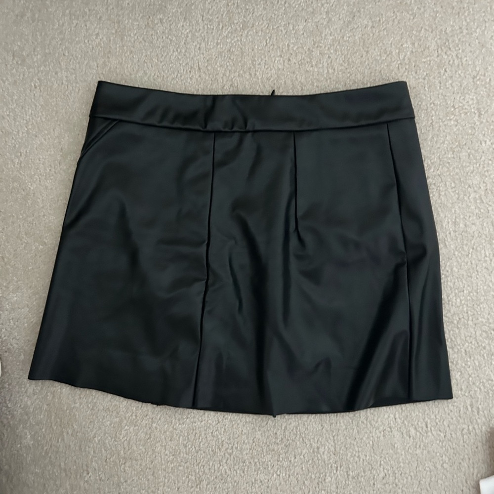 Black leather skirt